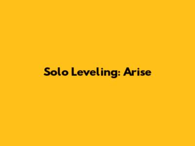 **Solo Leveling: Arise**