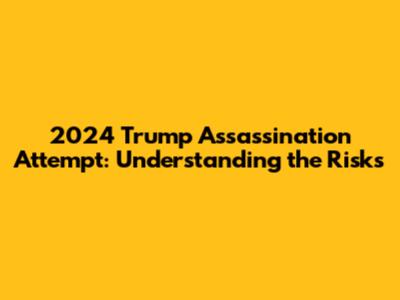 2024 Trump Assassination Attempt: Understanding the Risks