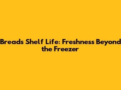Bread's Shelf Life: Freshness Beyond the Freezer
