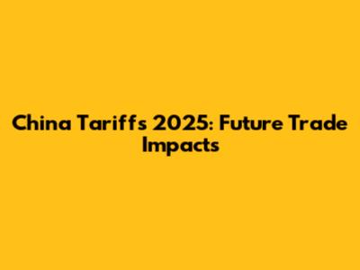 China Tariffs 2025: Future Trade Impacts