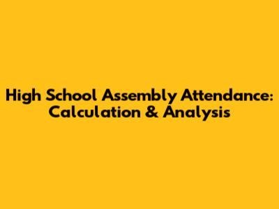 High School Assembly Attendance: Calculation & Analysis