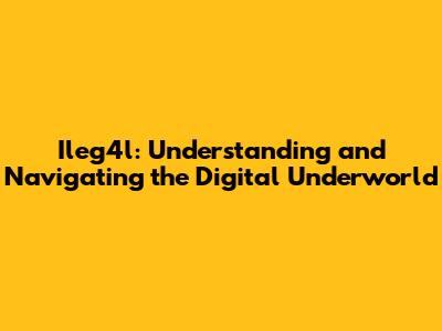 Ileg4l: Understanding and Navigating the Digital Underworld