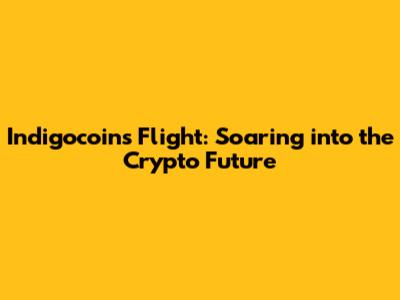 Indigocoin's Flight: Soaring into the Crypto Future