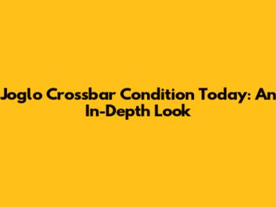 Joglo Crossbar Condition Today: An In-Depth Look