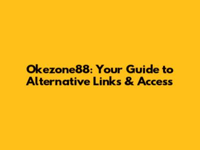 Okezone88: Your Guide to Alternative Links & Access