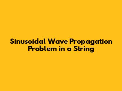 Sinusoidal Wave Propagation Problem in a String