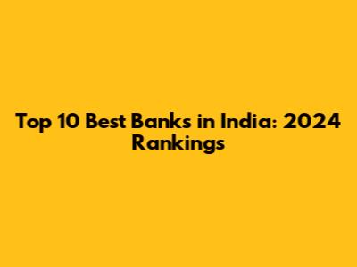 Top 10 Best Banks in India: 2024 Rankings